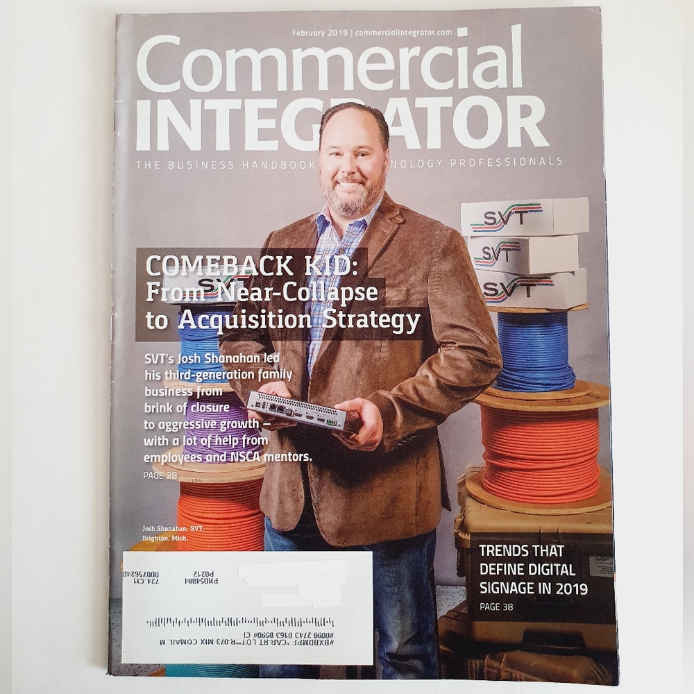 Commercial Integrator Magazine February, 2019 - Josh Shanahan Comeback Kid